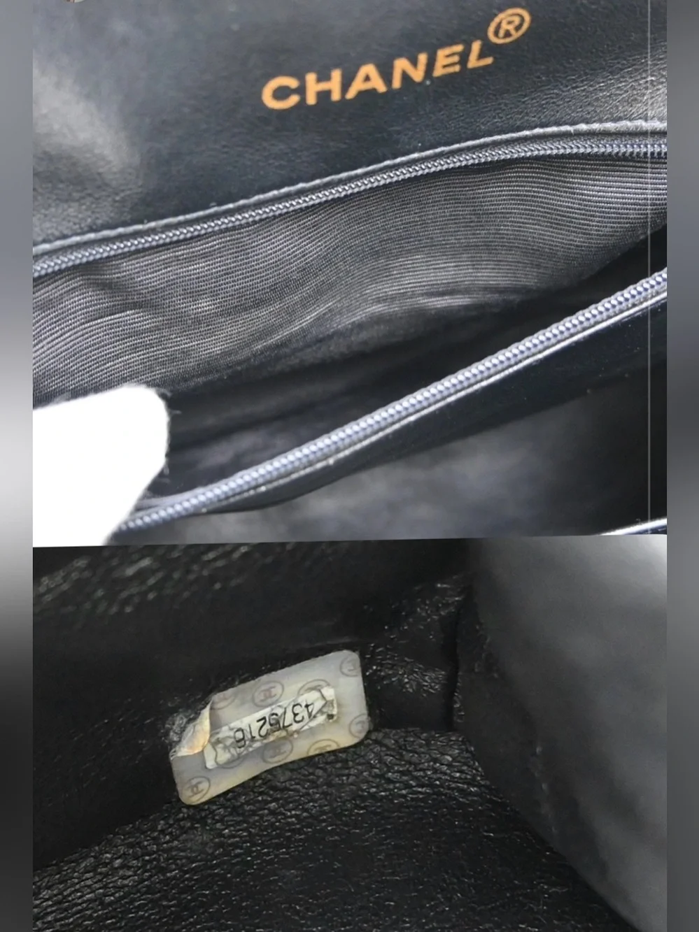 Authentic CHANEL kiss lock black caviar leather shoulder bag 24k hardware
